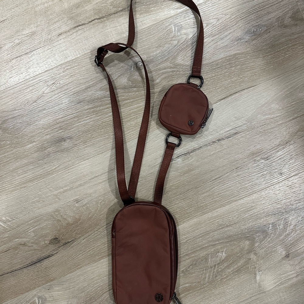 Lululemon Brown Belt Bag with Dual Pouches